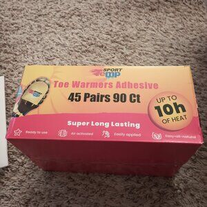 NEW box of 45 pairs of toe warmer packs